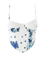 Boho Floral Dream Two Piece Set With Corset Wrap And Wide Leg Pants