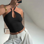 Halter Backless Bandage Crop Top