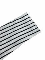 Striped Knit Long Sleeve Dress With Waist Cutout Tie Detail