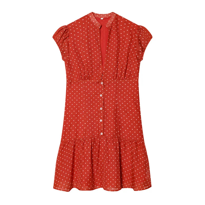 Polka Dot Spring Mini Dress
