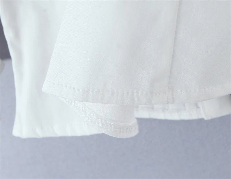 White Blouse With Peter Pan Collar Tie
