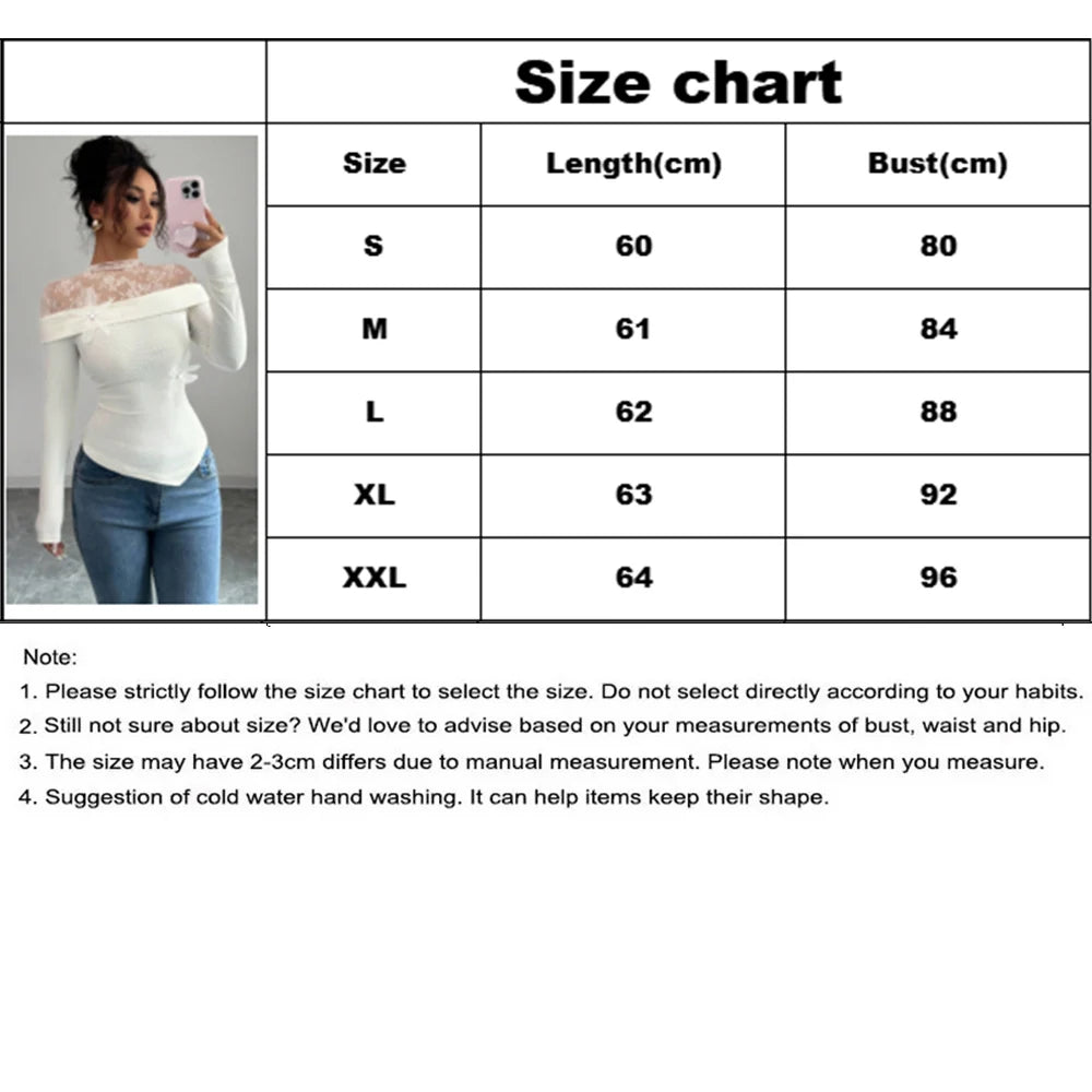 Mesh Patchwork Bodycon Top With Long Sleeve White Sleek Sexy Slim Fit