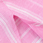 Pink Stripe Shirt Set With Pleated Long Skirt Elegant Two Piece Suit