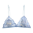 Whisper Lace Wireless Bralette Set In Ultra Thin Embroidered Mesh For Small Busts Delicate Comfort
