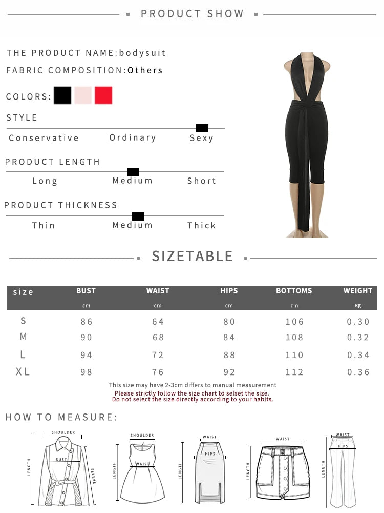 Midnight Patchwork Halter Romper Backless Slim Fit