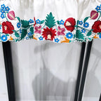 Romantic Floral Lace Embroidered Midi Set With Sleeveless Top And Side Slit Skirt