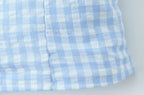 Women New Fashion Sweet Plaid Chic Lace Patchwork French Square Collar Backless Top