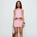 Sparkling Sequin Two Piece Set Sleeveless Top And Shimmer Mini Skirt