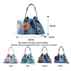 Denim Day Bag With Minimalist Crossbody