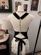 Y2K Halter Neck Backless Crop Tank Top