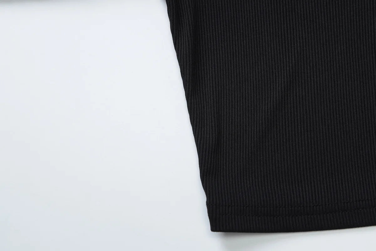 Female Cardigan Fashion Solid Long Sleeve Sexy Ribbed Casual Top