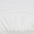 One Shoulder Crop Top With Sheer Polka Dots and Ruched