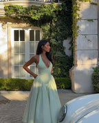 Backless Halter Midi Dress For Women Elegant A Line