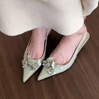 Floral Pointed Sandals With Lightweight Shallow Design
