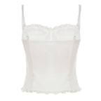 French Embroidered Flower Halter Corset Sexy Slim Top