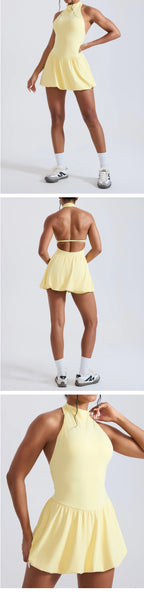 Effortless High Neck Athletic Set For Women Quick Dry Golf And Tennis Dress With Fluffy Comfort