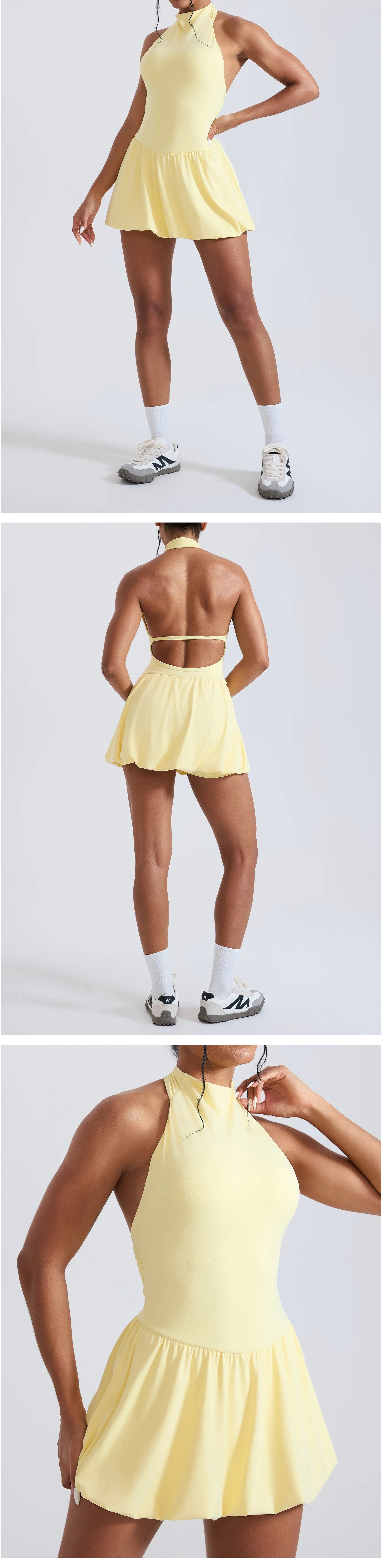 Effortless High Neck Athletic Set For Women Quick Dry Golf And Tennis Dress With Fluffy Comfort
