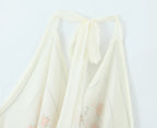 Floral Smocked Backless Halter Blouse Chic Top