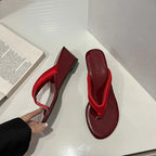 Elevated Water Resistant Flip Flops For Women Soft Sole Casual Slippers