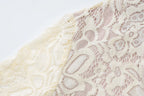 Lace Patchwork Hollow Out Mini Dress With Turtleneck And Long Flare Sleeves