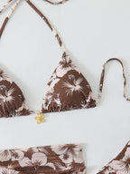 Triangle Bikini Set With Cover Up