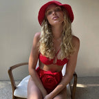 Floral Bikini Set With Cover Up Chic Beachwear