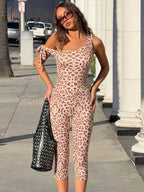One Shoulder Backless Jumpsuit With Lace Up Detail