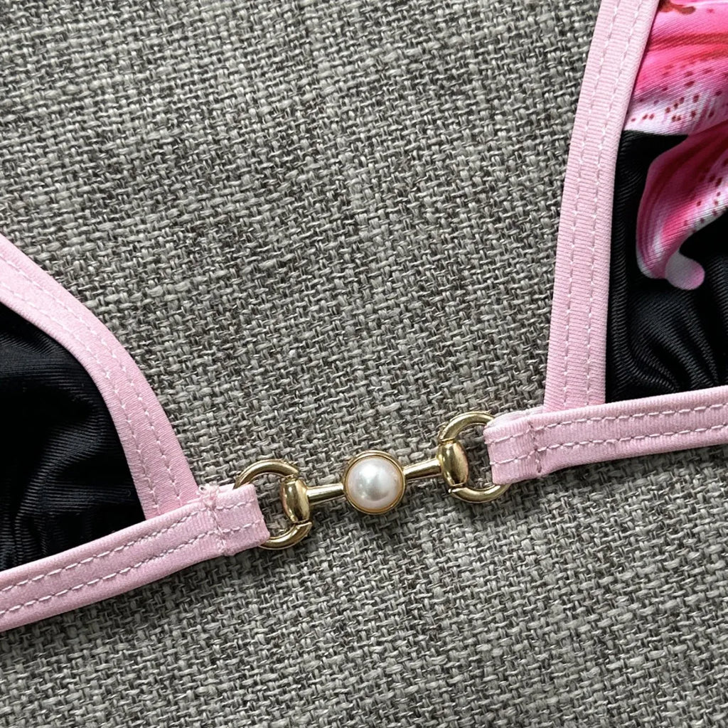 Three-Point Bikini Swimwear Women Micro Bikinis Strap Binding Backless