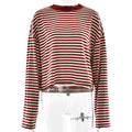 Stripe Patchwork Long Sleeve Tee for Casual Streetwear and Everyday