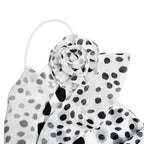 Backless Dot Print Floral Maxi With Spaghetti Straps