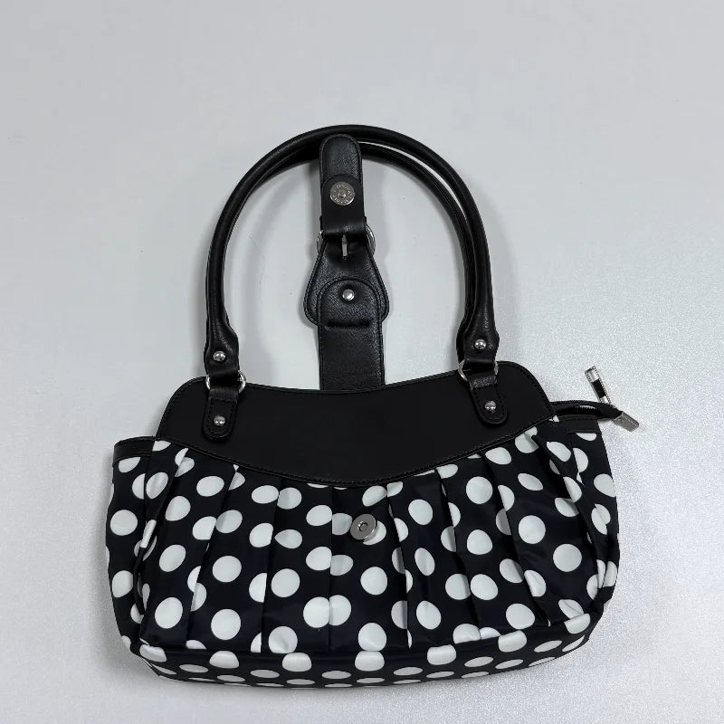 Retro Polka Dot Underarm Bag For Women With Belt Buckle Patchwork Rivet Design Everyday Vintage Charm