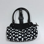 Retro Polka Dot Underarm Bag For Women With Belt Buckle Patchwork Rivet Design Everyday Vintage Charm