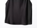 Elegant Satin Backless Halter Top For Women Off Shoulder