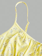 Fashion Floral Sleeveless Thin Strap Camisole Dress