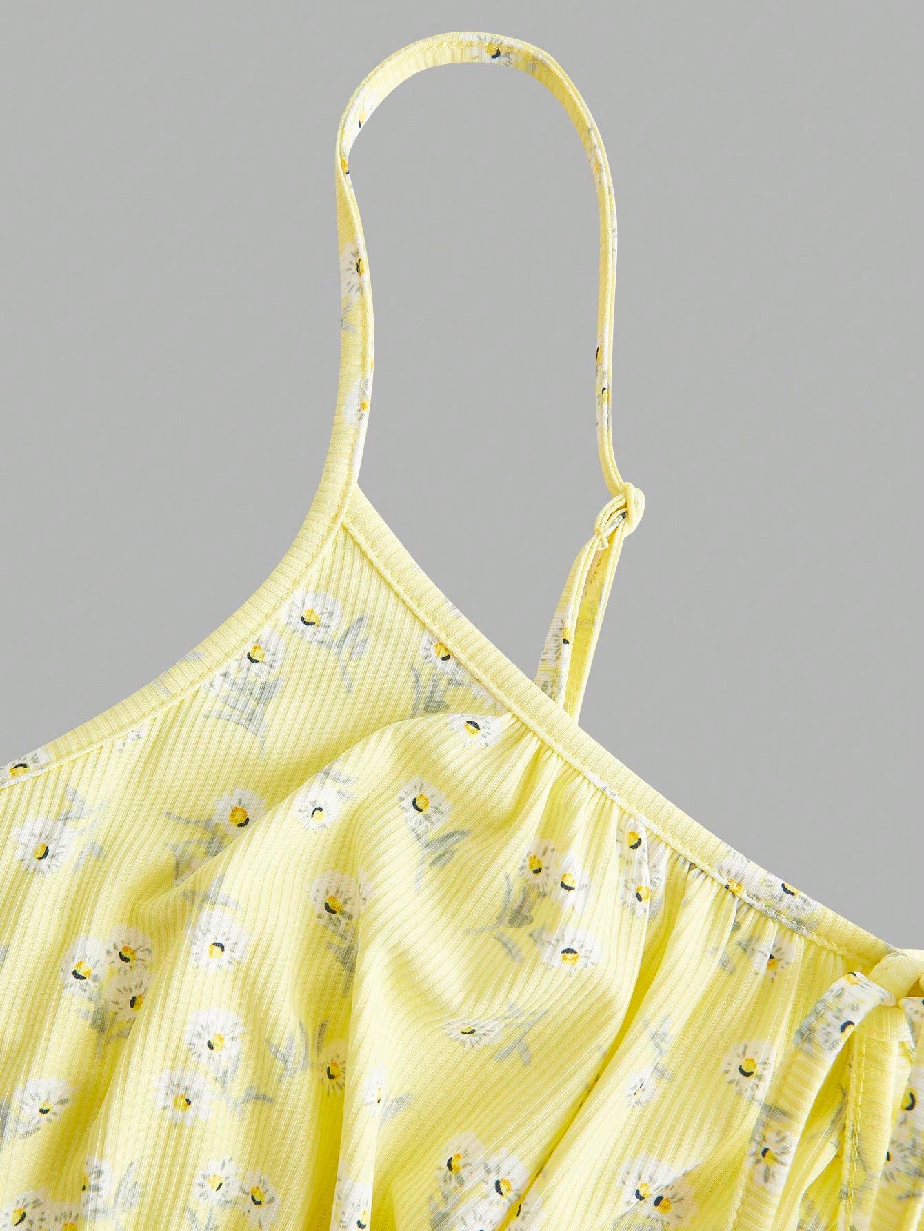 Fashion Floral Sleeveless Thin Strap Camisole Dress