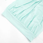 Cross Neck Backless Camisole With Waist Cinch And Pleated Detail