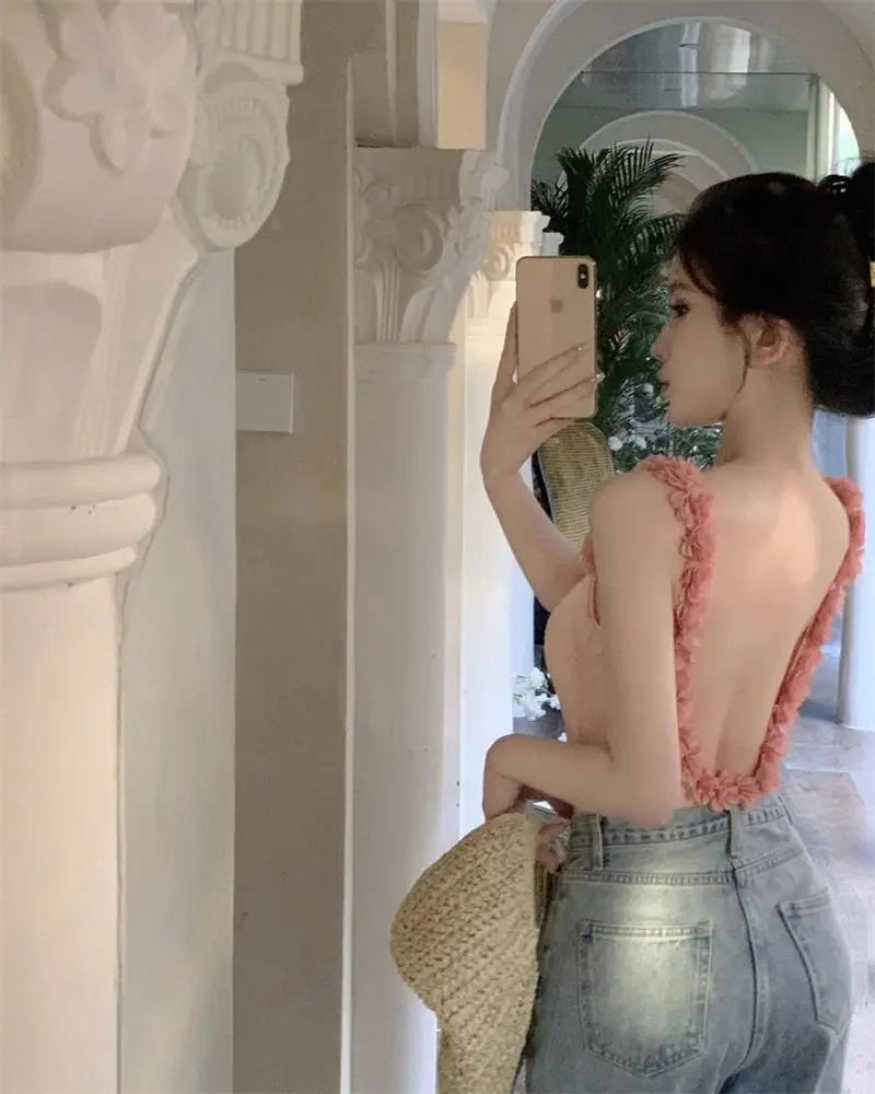 3D Flower Sweet One-Piece Swimsuit for Women
