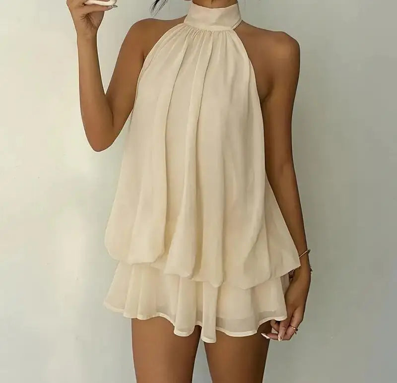 Backless Halter For Women Elegant Mini Dress
