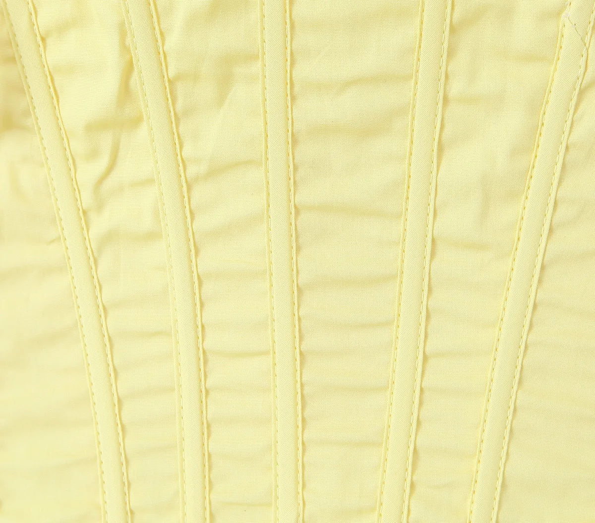 Sunny Chic Yellow Crop Cami Top With Back Zipper Slim Fit
