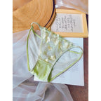 Whisper Lace Wireless Bralette Set In Ultra Thin Embroidered Mesh For Small Busts Delicate Comfort