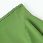 Soft Ruffle High Waist Midi Skirt With Asymmetrical Hem