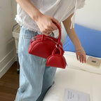Mini PU Leather Crossbody Bag Set For Women With Short Handle Purses