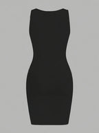 Cherry Print Sleeveless Dress With Round Neck Casual For Everyday