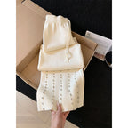 Knitted Wide Leg Pants Women Elegant Trousers