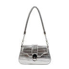 Whimsical Fairycore White Shoulder Bag With Butterfly Print Dreamy Harajuku Style Purse