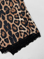 Leopard Lace Trim Two Piece Set