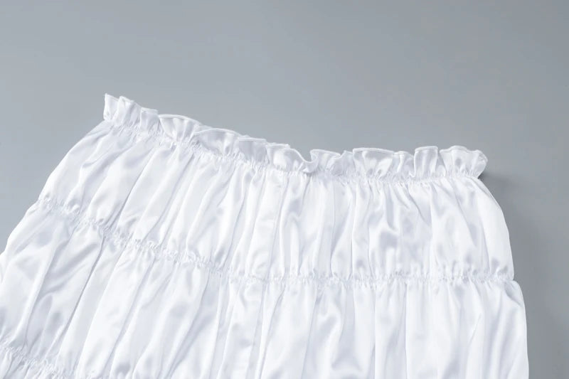 Pleated Shorts Set With Strappy Crop Top