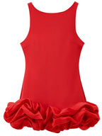 Backless Ruffle Mini Dress Sleeveless Bodycon Party Outfit