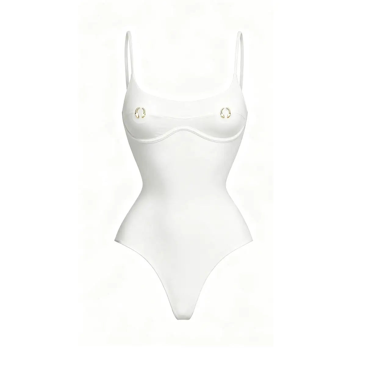 Two Piece Bikini Set Bandeau Top And High Cut Bottom For Women Monochrome Beachwear With Sleek Flattering Fit