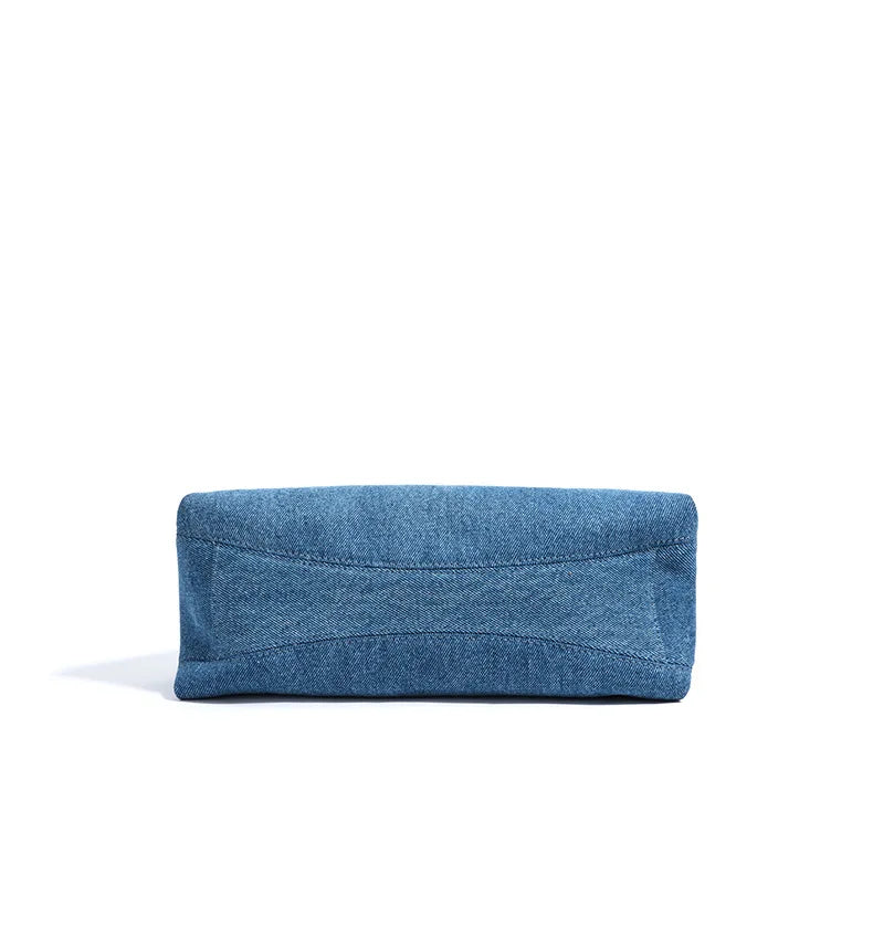 Denim Day Bag With Minimalist Crossbody
